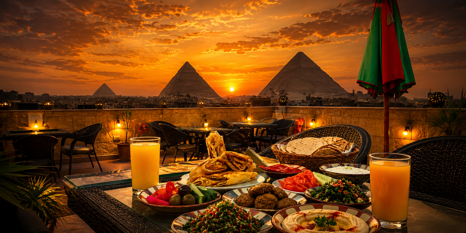 A table beneath the Pharaohs